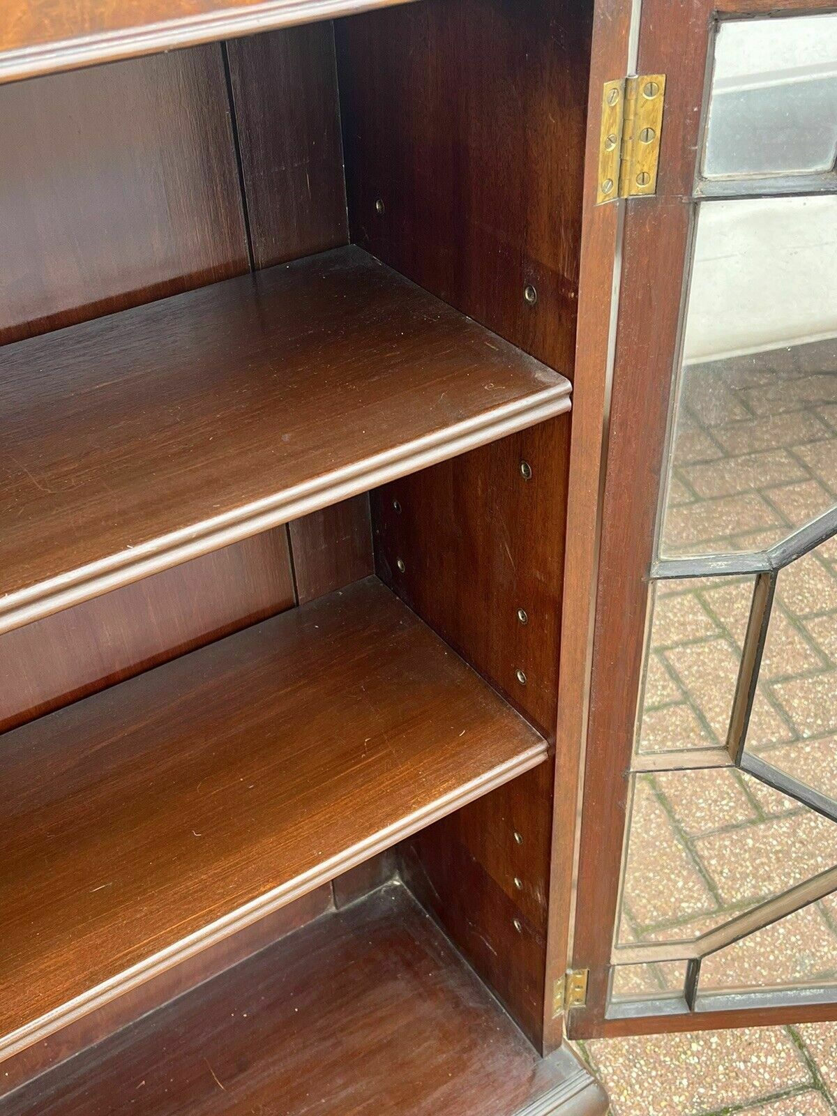 Mahogany Bookcase With Adjustable Shelves photo vintage
