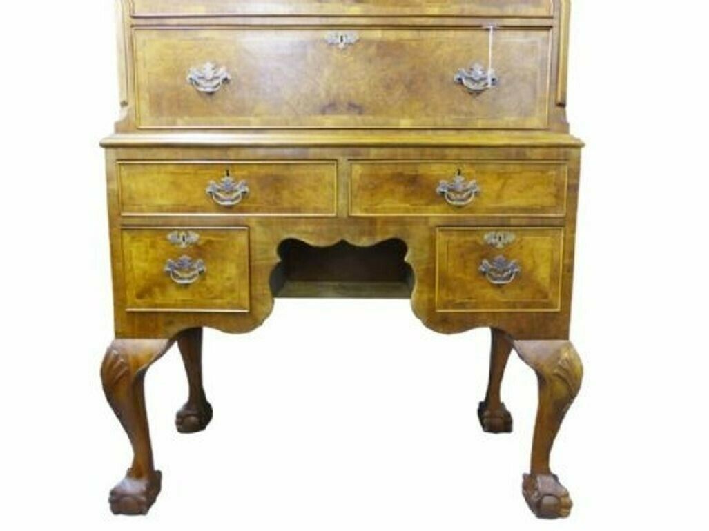 Antique Queen Anne Revival Walnut Chest On Stand photo furniture