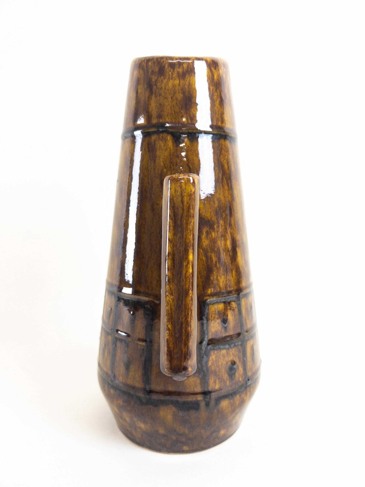Fohr Keramik Vase 421 25  West German Pottery   1960s German Mid Century Vase photo 76.0