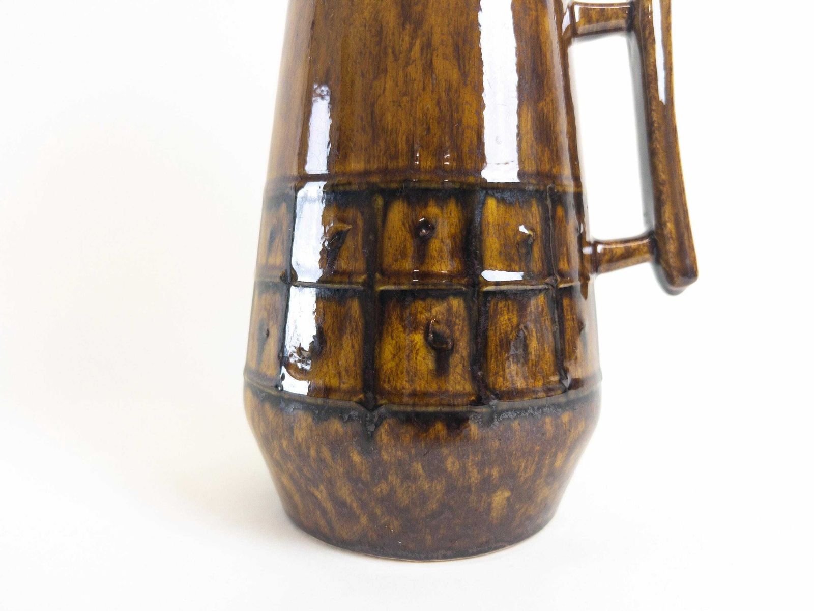 Fohr Keramik Vase 421 25  West German Pottery   1960s German Mid Century Vase photo vintage
