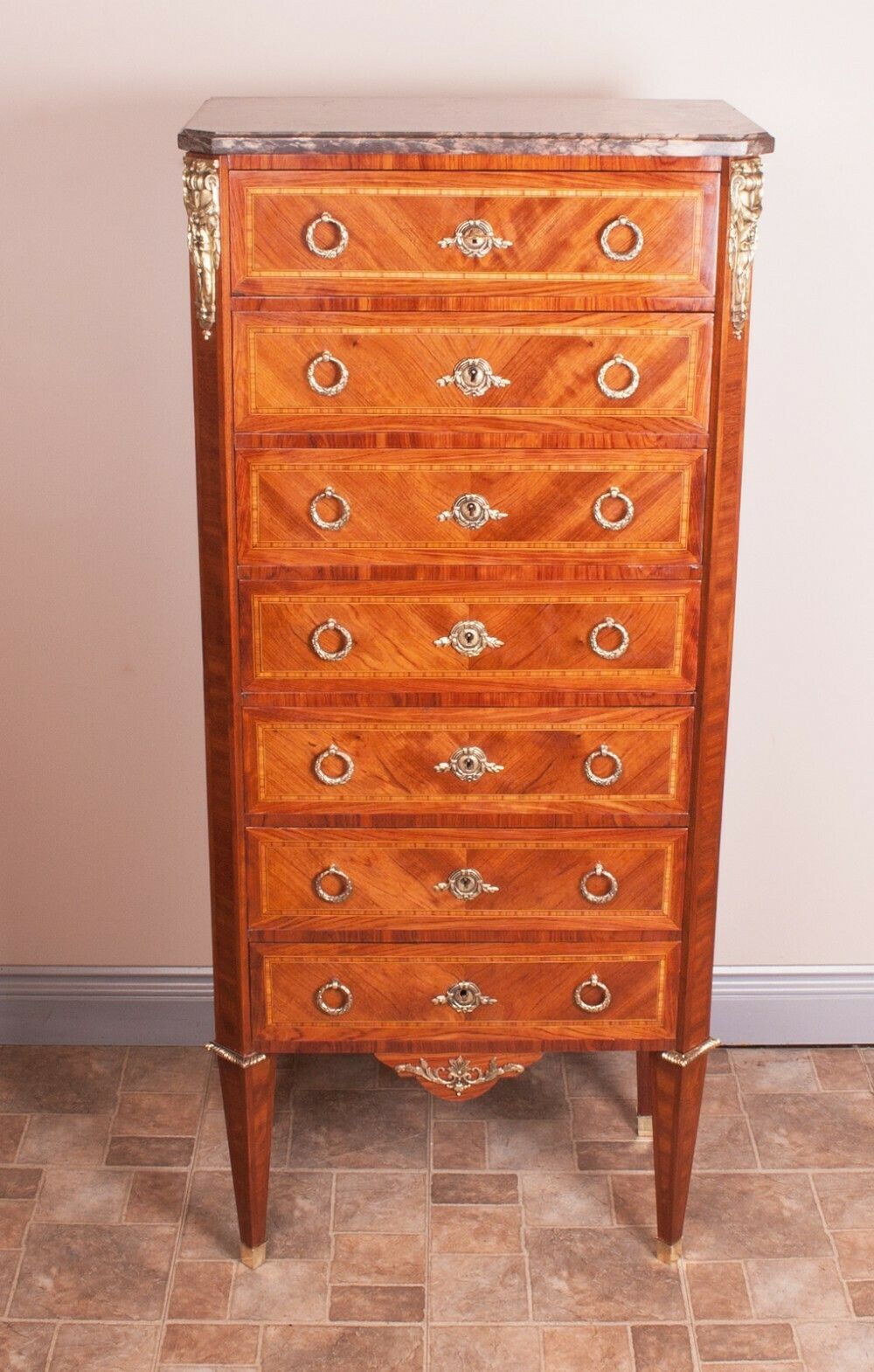 Nicely Proportioned French Semainier Chest Of Drawers photo vinterior