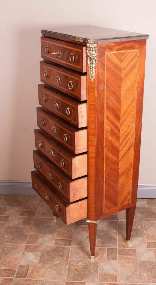 photo furniture Nicely Proportioned French Semainier Chest Of Drawers