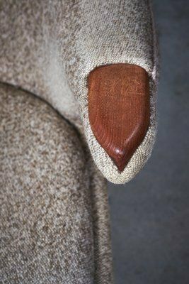 Danish Modern Wool And Teak Lounge Chair, 1960s photo vinterior