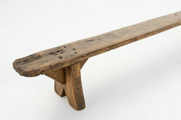 Decorative Wooden Low Bench, France, 1850s photo vinterior
