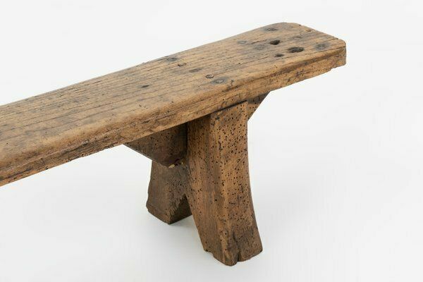 Decorative Wooden Low Bench, France, 1850s photo buy