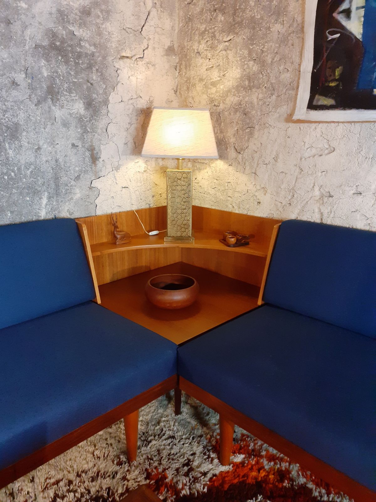 Corner Table In Teak By Ekornes, Scandinavian Mid Century 1960s photo buy