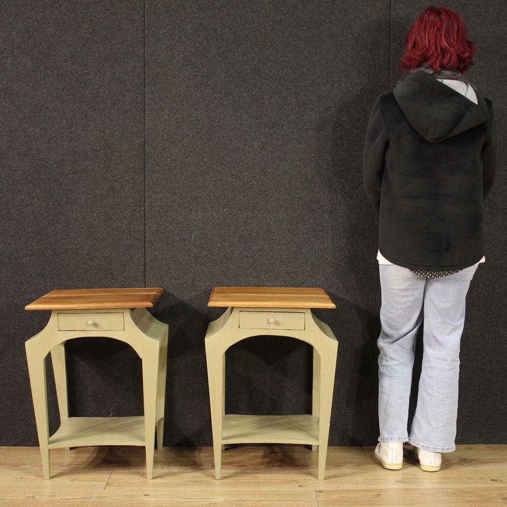 Pair Of 80's Design Bedside Tables photo for sale