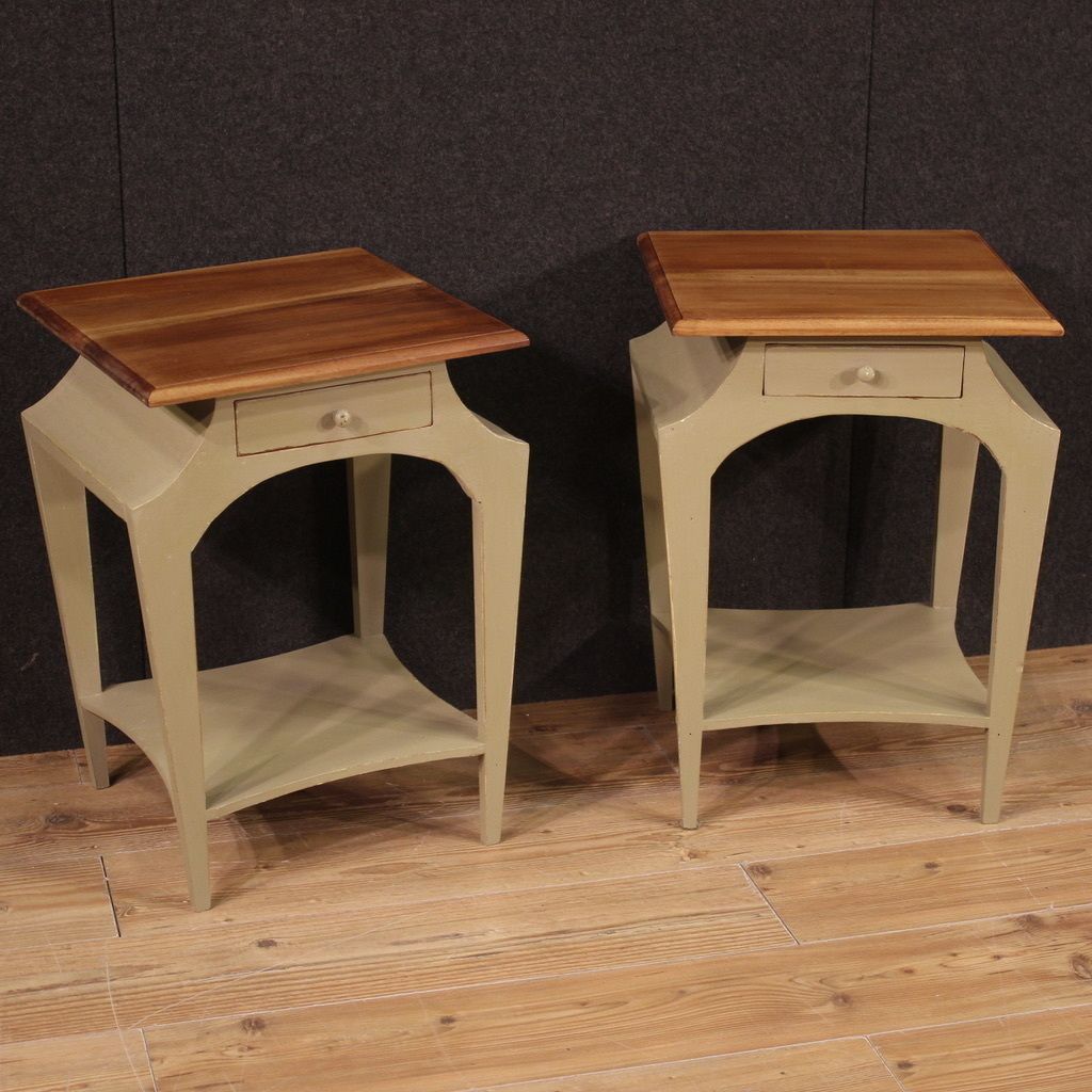 Pair Of 80's Design Bedside Tables photo buy