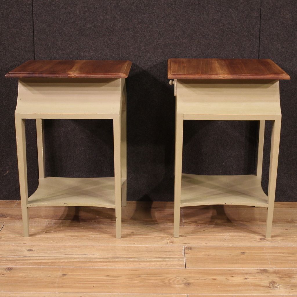 photo for sale Pair Of 80's Design Bedside Tables