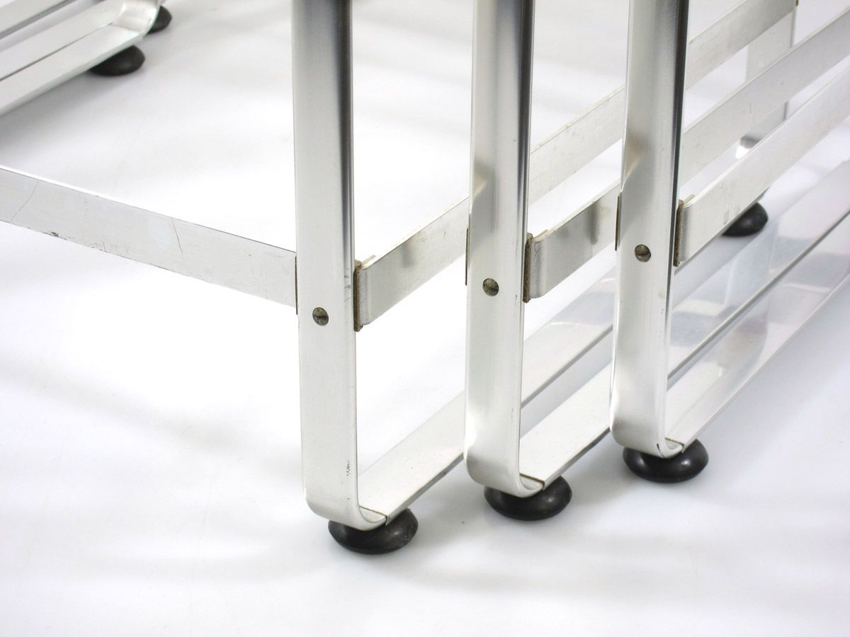 Set Van 3 Aluminium Nesting Tables Met Minimalistisch Design, Jaren 1970 photo 761.0