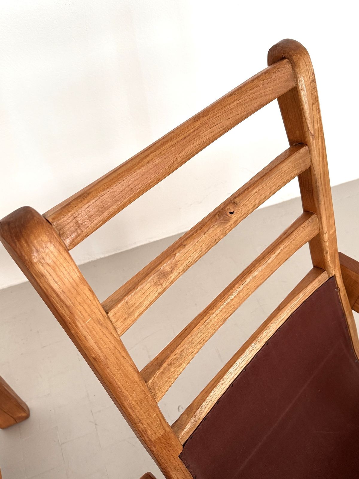 photo buy Italian Country Living Room Set In Solid Oak With New Bouclé Upholstery, 1970s, Set Of 5 Pcs.