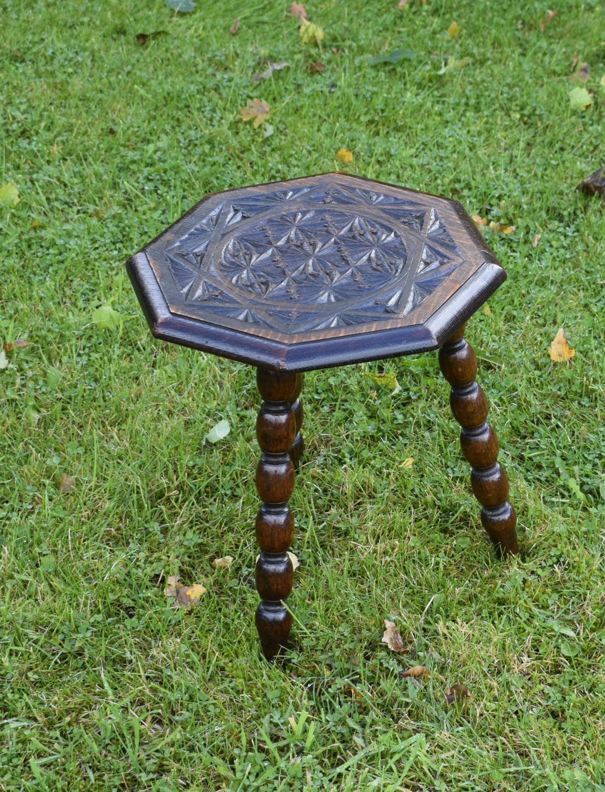 Octagonal Bobbin Turned Table, 1900s photo furniture