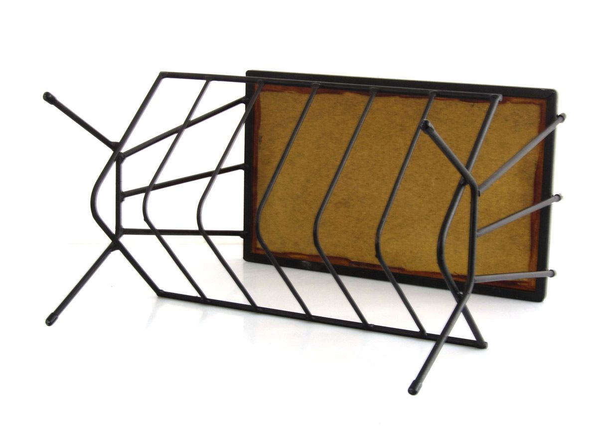 Sixties Vintage Mid Century Mosaic Table Magazine Holder photo buy