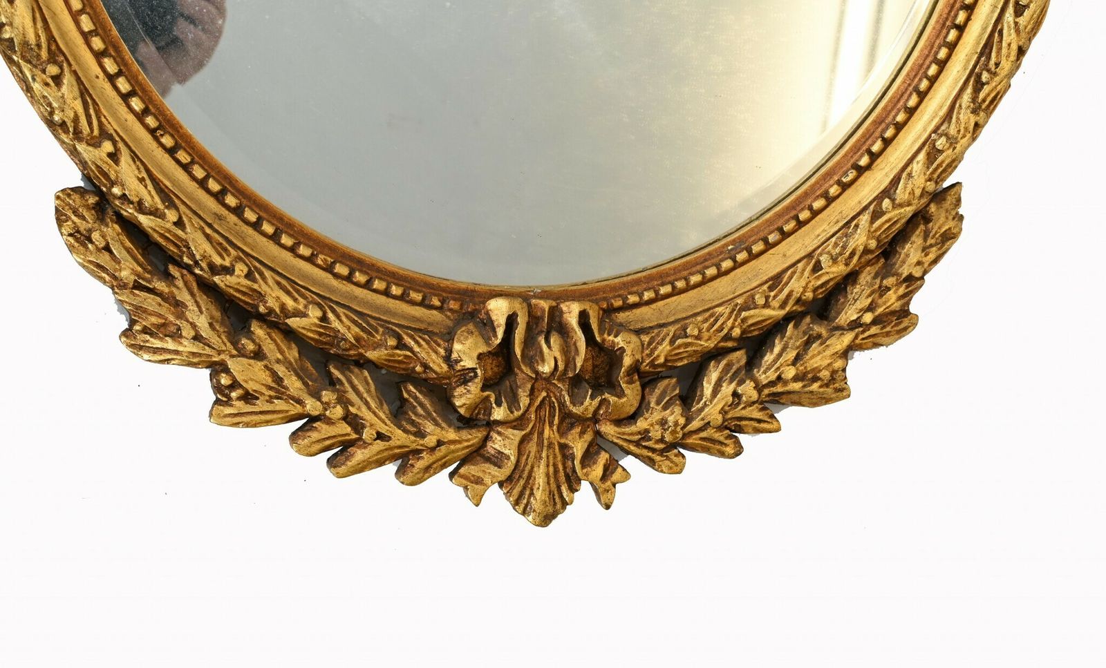 Gilt Art Nouveau Mirror Wall Glass Carved Frame photo 695.0