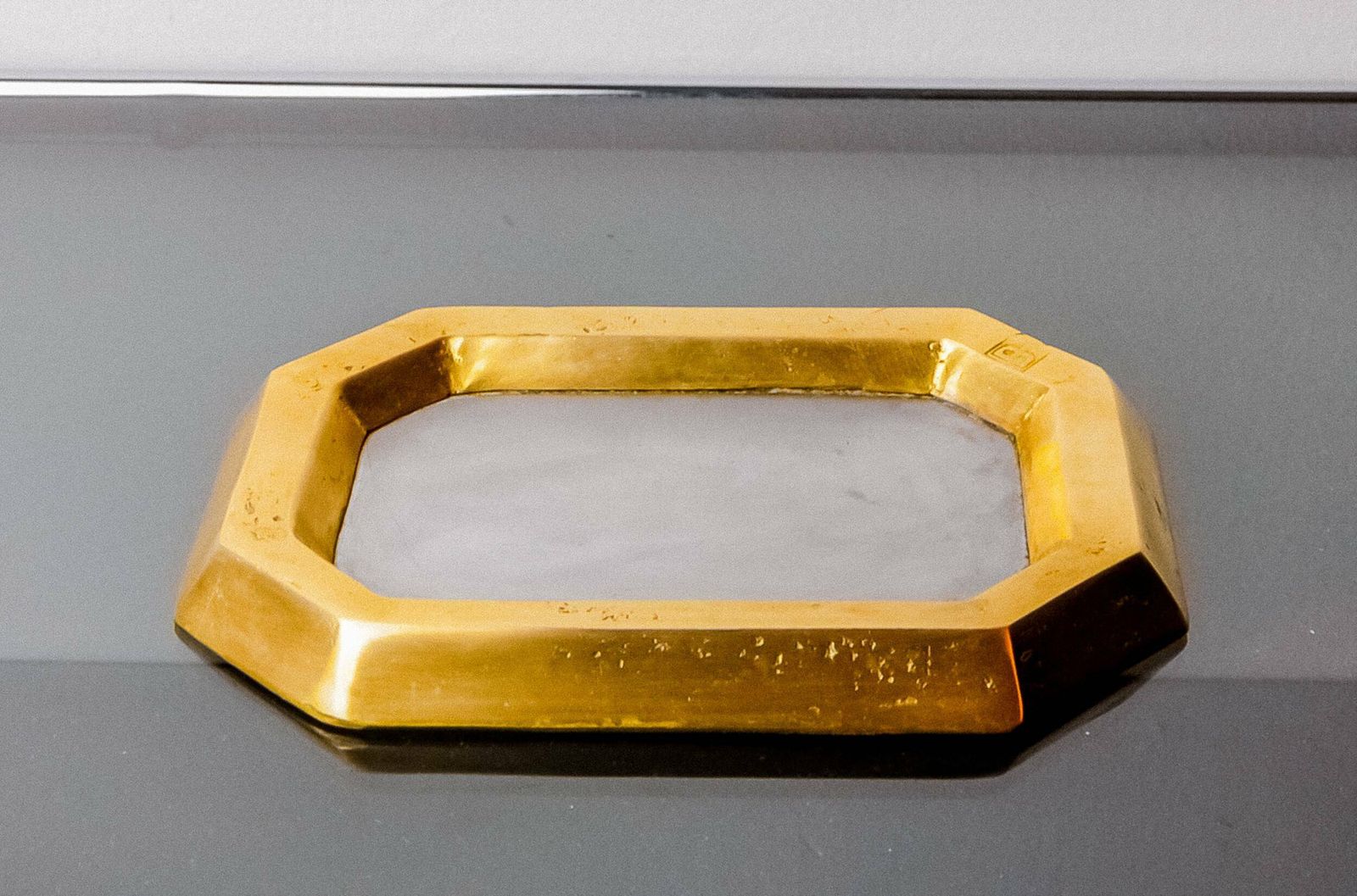 Brutalist Xl Pocket Emptier By David Marshall, Bronze And Aluminum, Spain, 1980 photo furniture