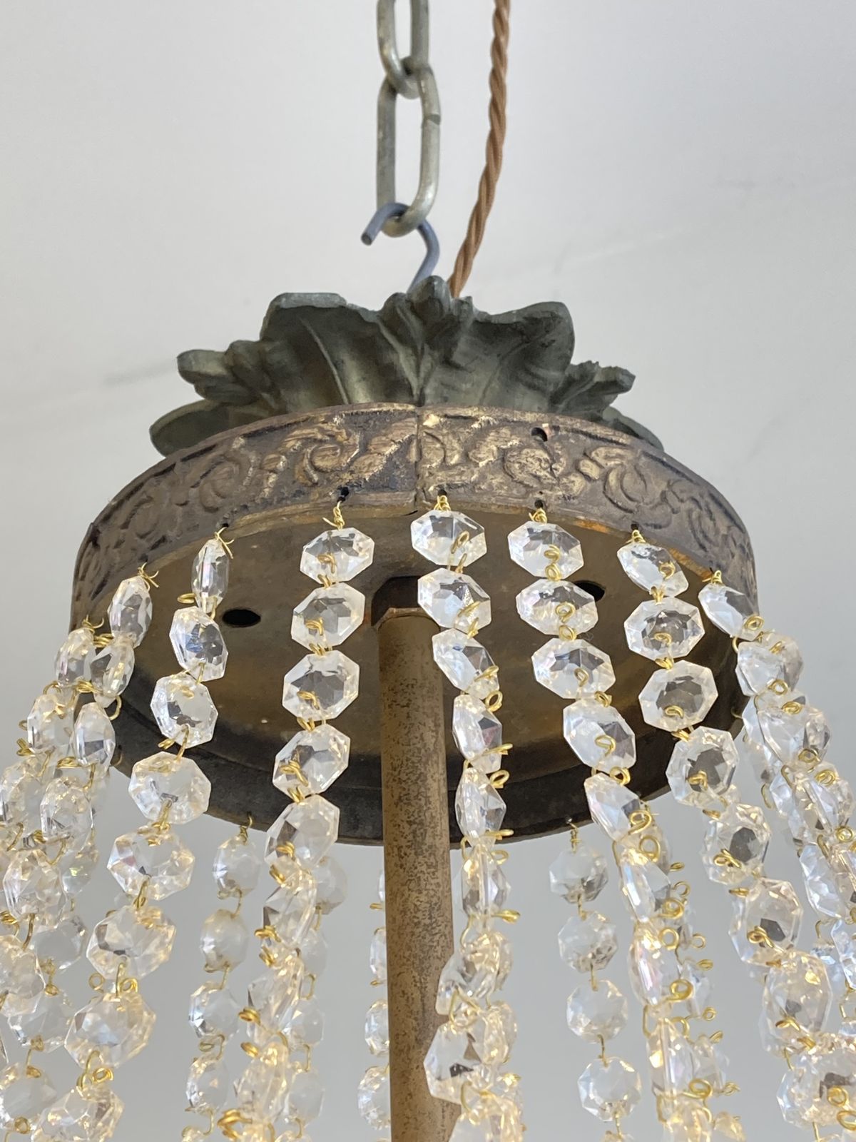 Antique Waterfall Chandelier With Empire Top photo Lighting