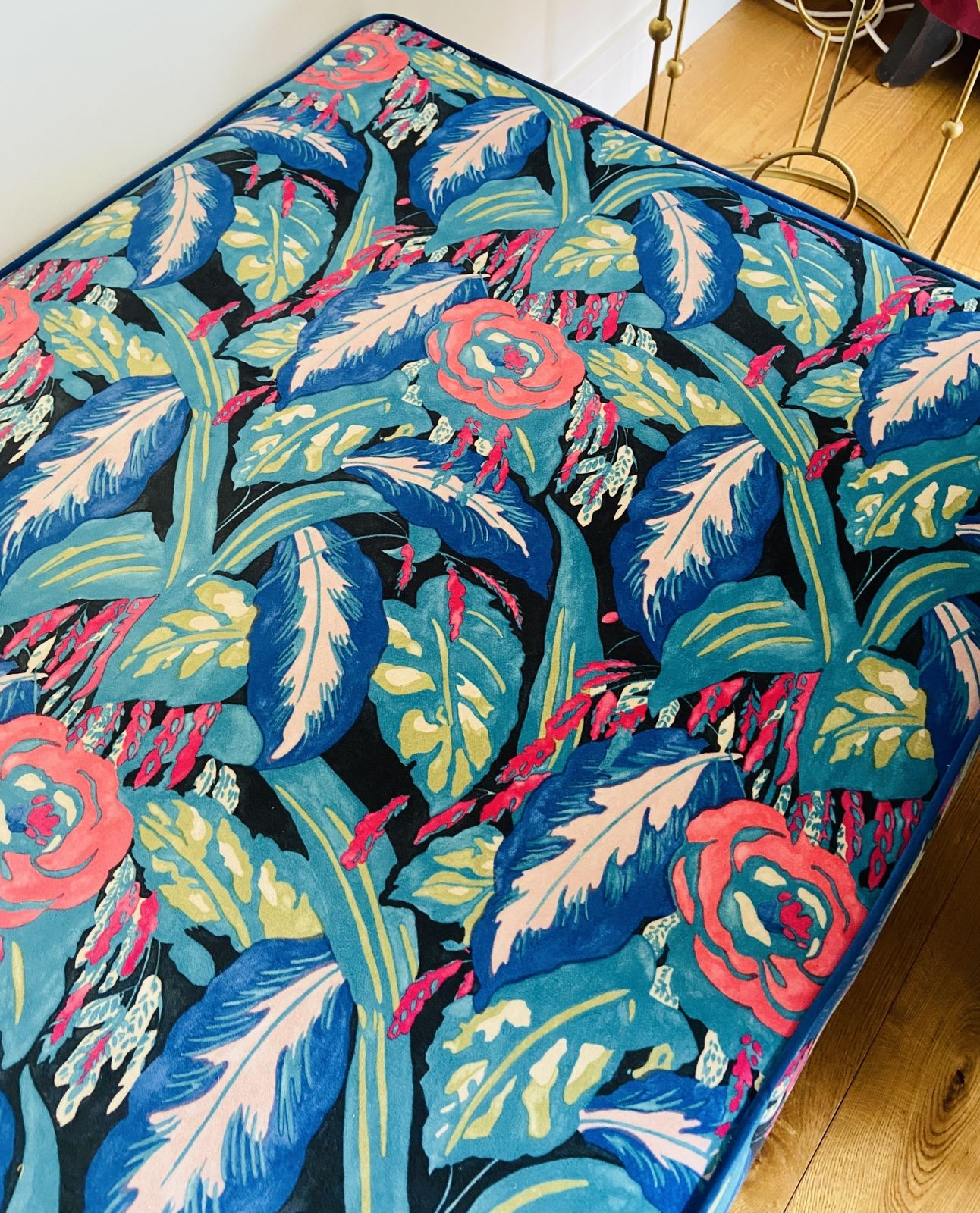 Linwood Les Fauves Peacock Footstool/ Coffee Table photo for sale