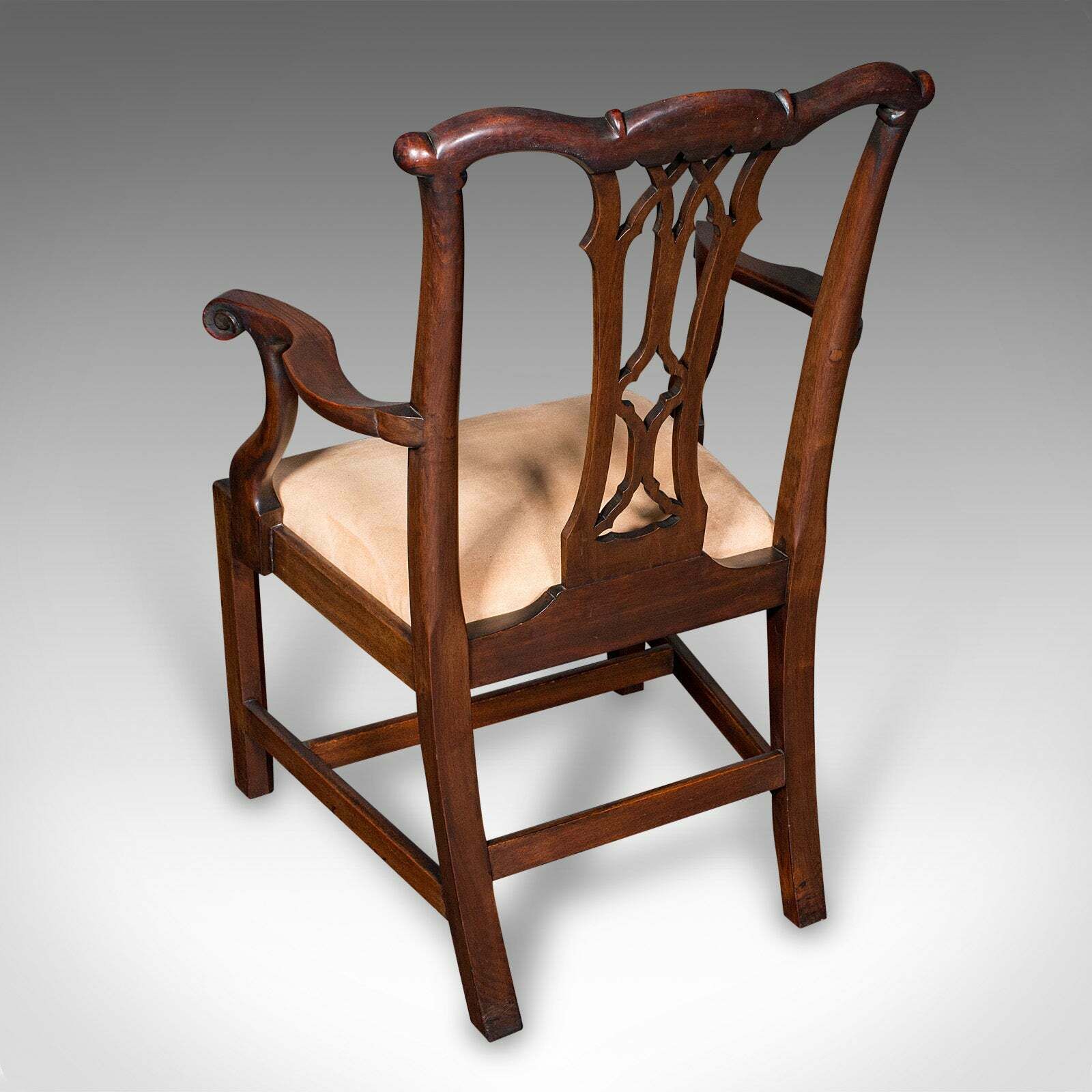 Pair Of Antique Morning Room Elbow Chairs, English, Chippendale Taste, Victorian photo Furniture