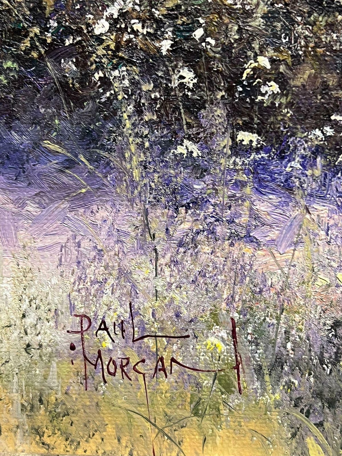 Paul Morganladies In Poppy Meadow Picking Wild Flowers Signed Impressionist Oil Painting20th Century photo for sale
