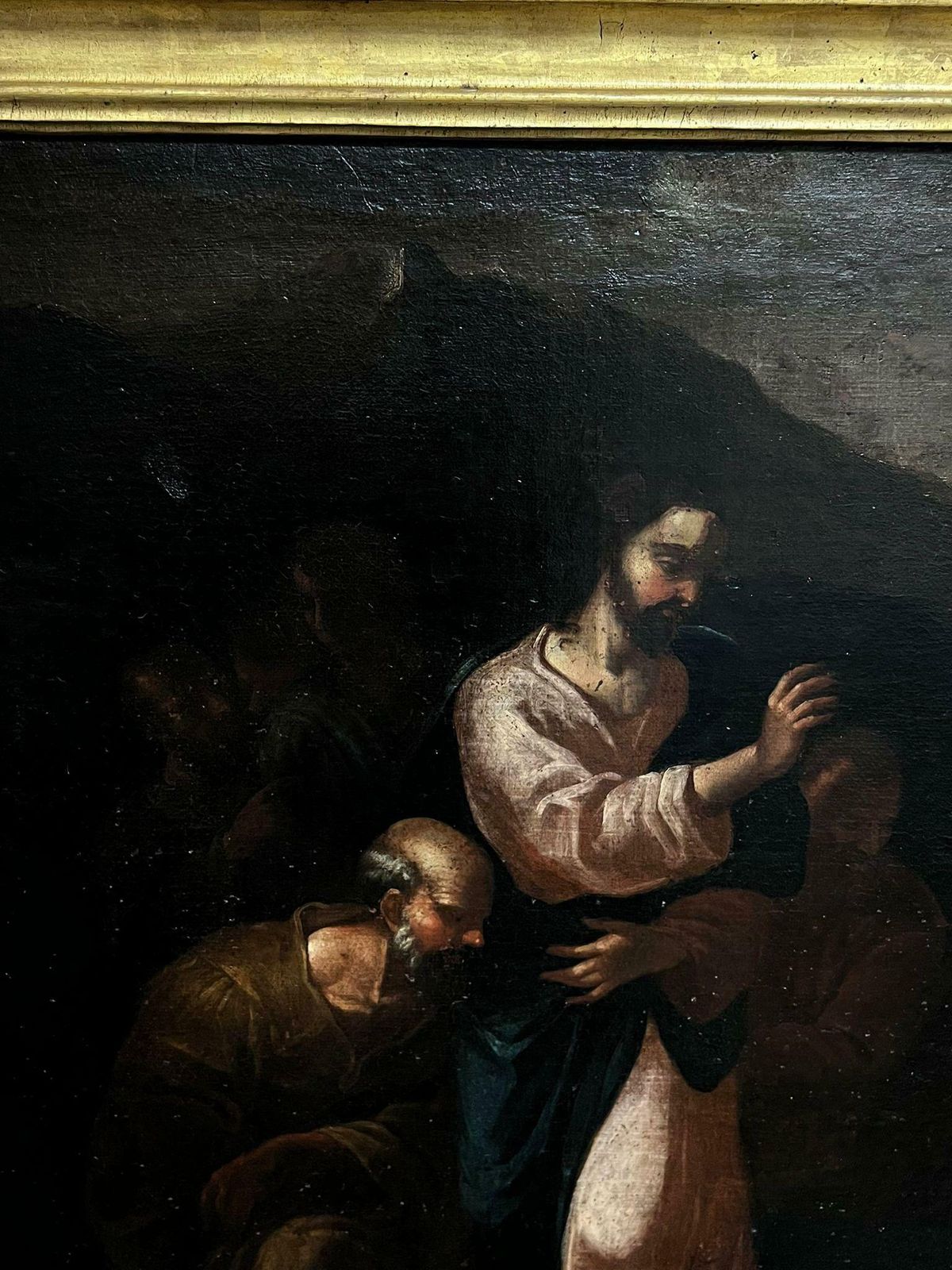 Art 17th Century Italian School17th Century Large Italian Old Master Oil Christ And The Penitent Canaanite 17th Century photo
