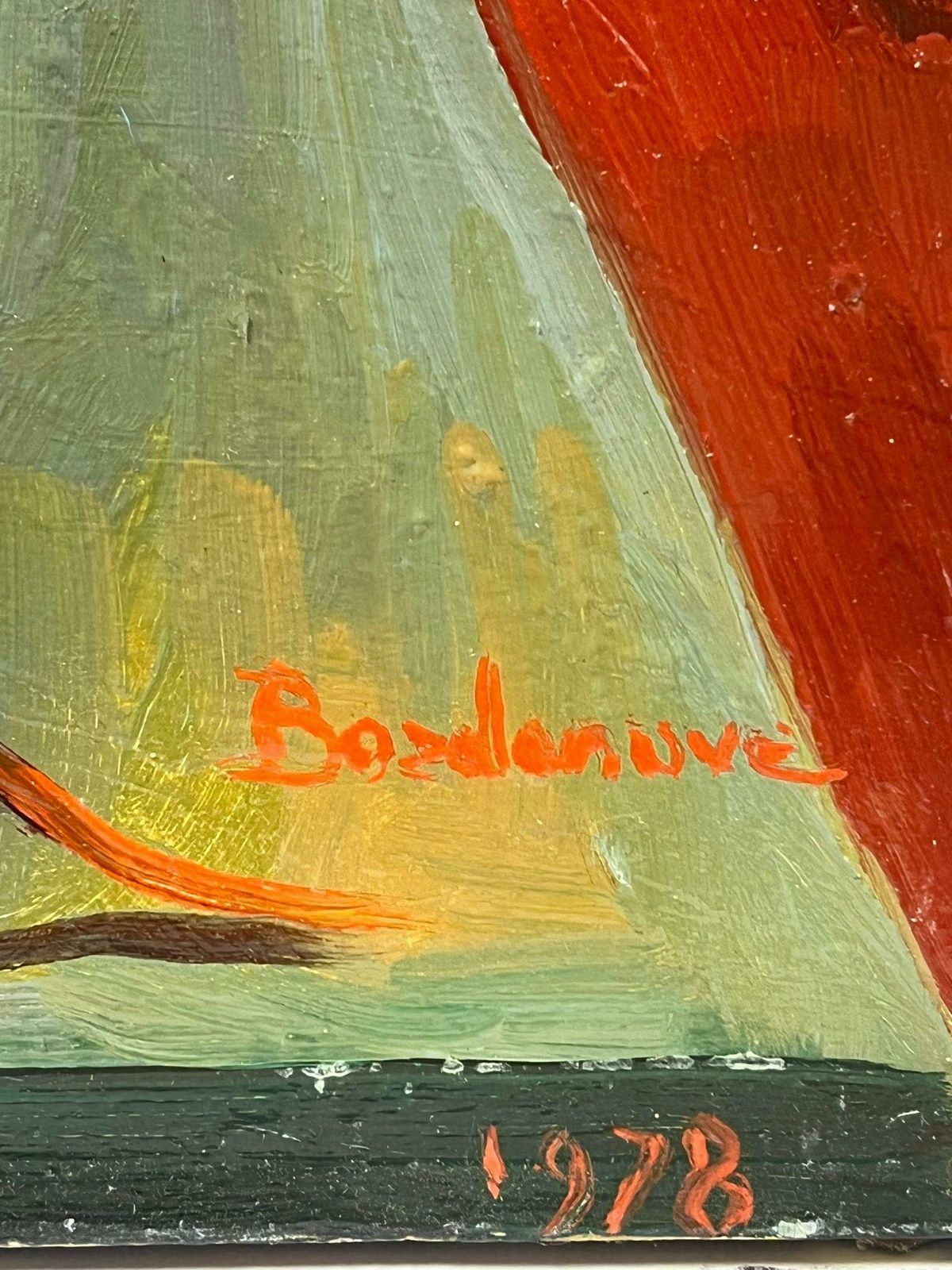 Georges Bordonovelarge French 1970's Oil Painting Red Lobster On The Table 1978 photo buy