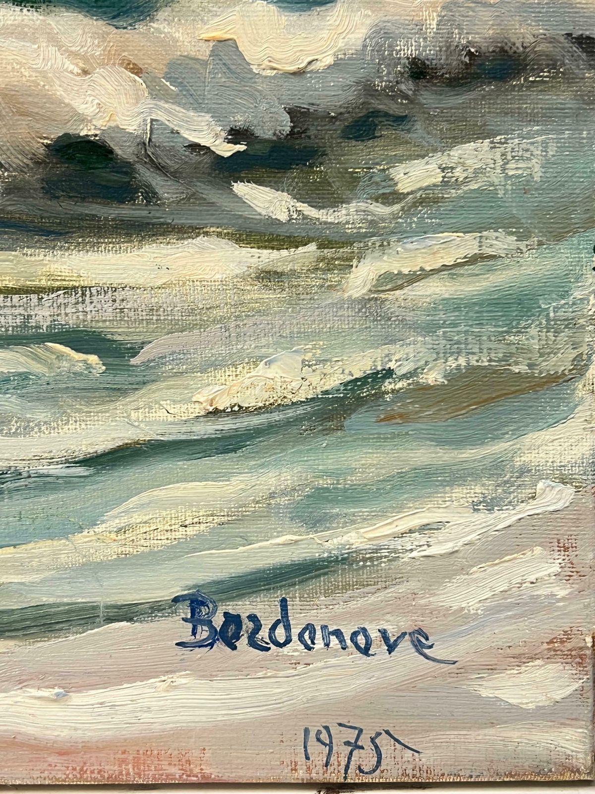 photo furniture Georges Bordonovefrench Post Impressionist 20th Century Oil Painting Heaving Waves Crashing Seas