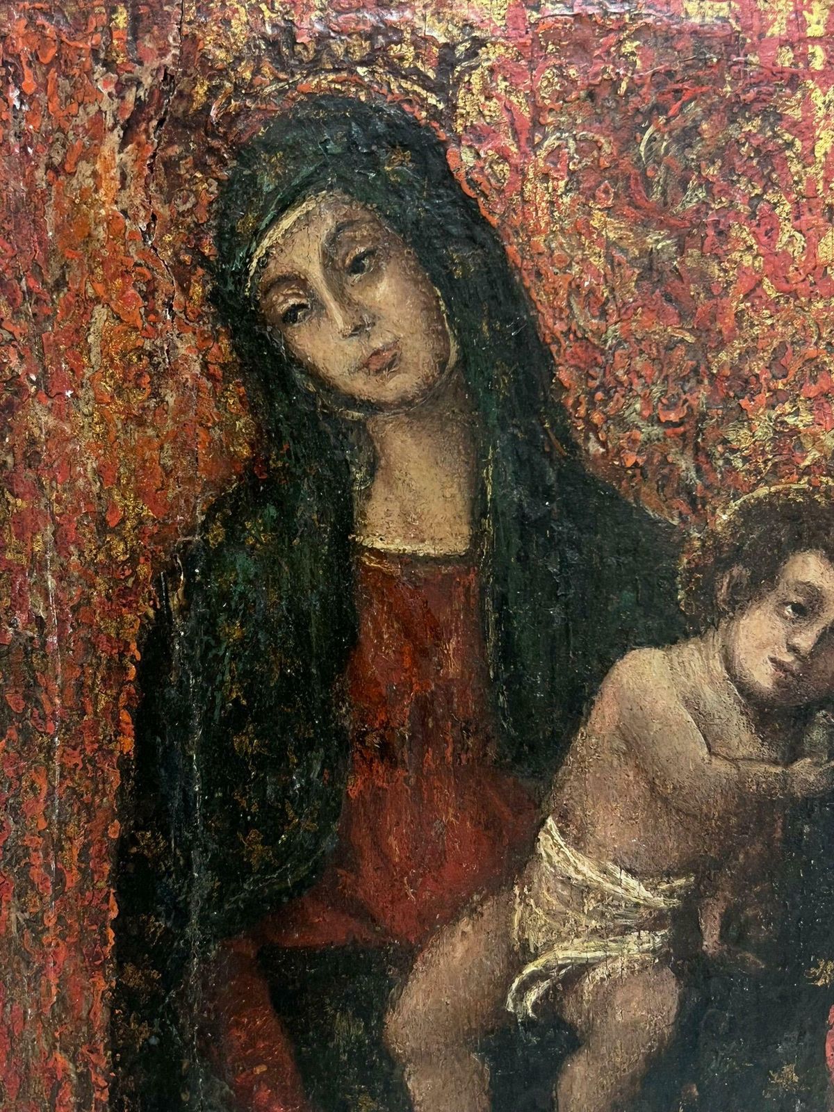 17th Century Italian Old Masterfine 17th Century Italian Old Master Oil Painting Madonna With Christ Child photo 4989.0