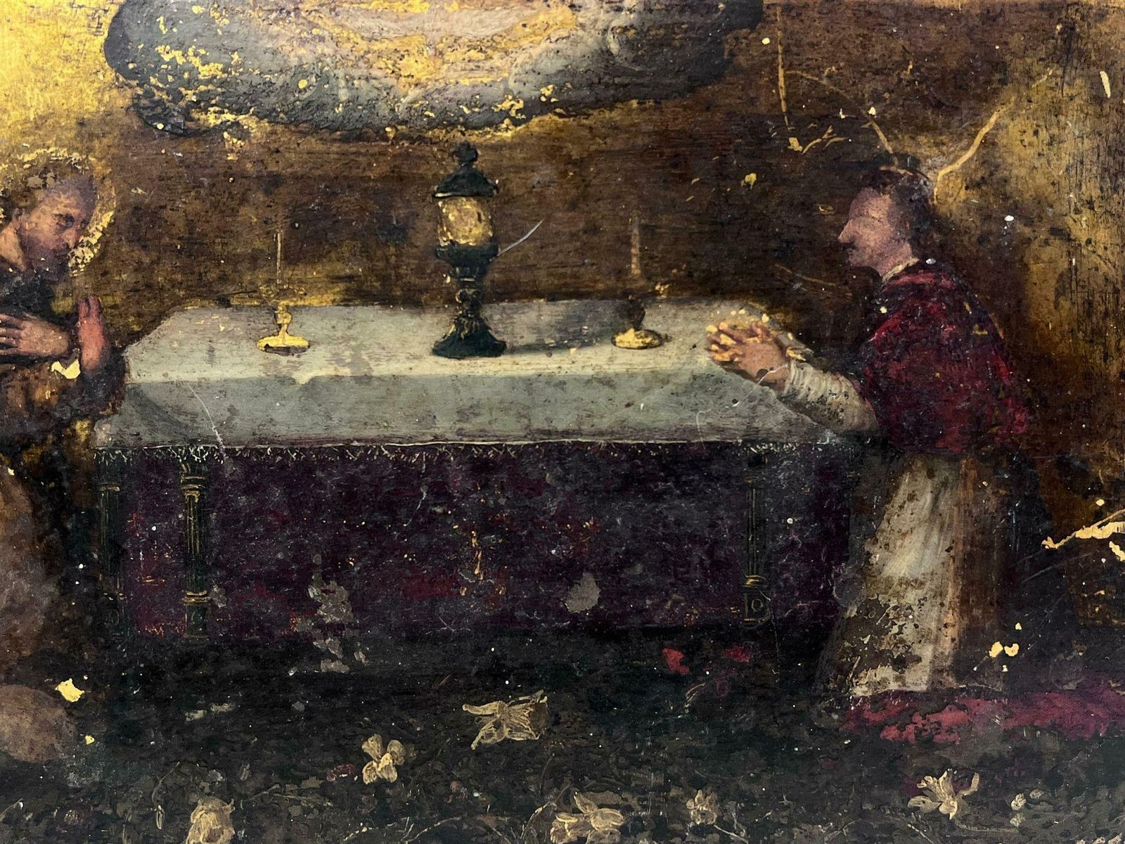 Italian Renaissancecirca 1500 Italian Renaissance Oil Painting On Copper St. Francis Of Assisic. 1500 photo 4556.0