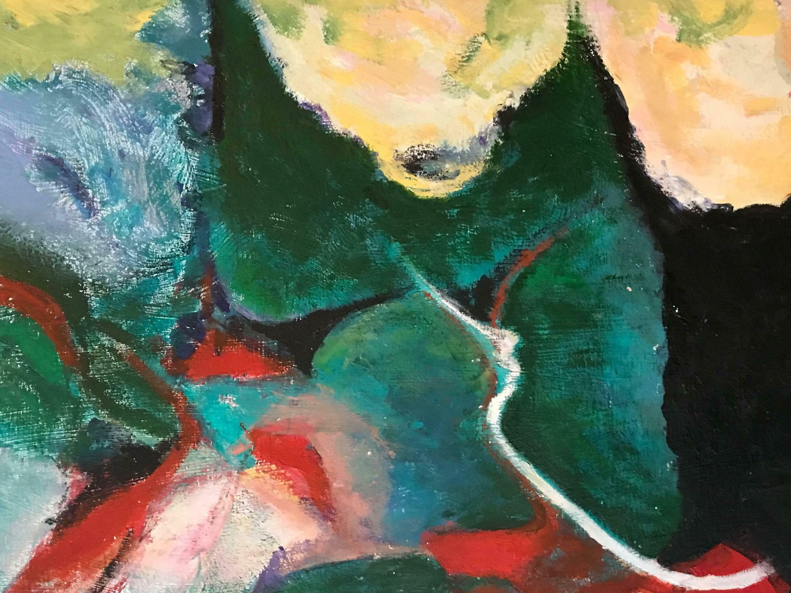 Armand Rottenberglarge French Expressionist Abstract Oil Paintingc.1980’s photo buy
