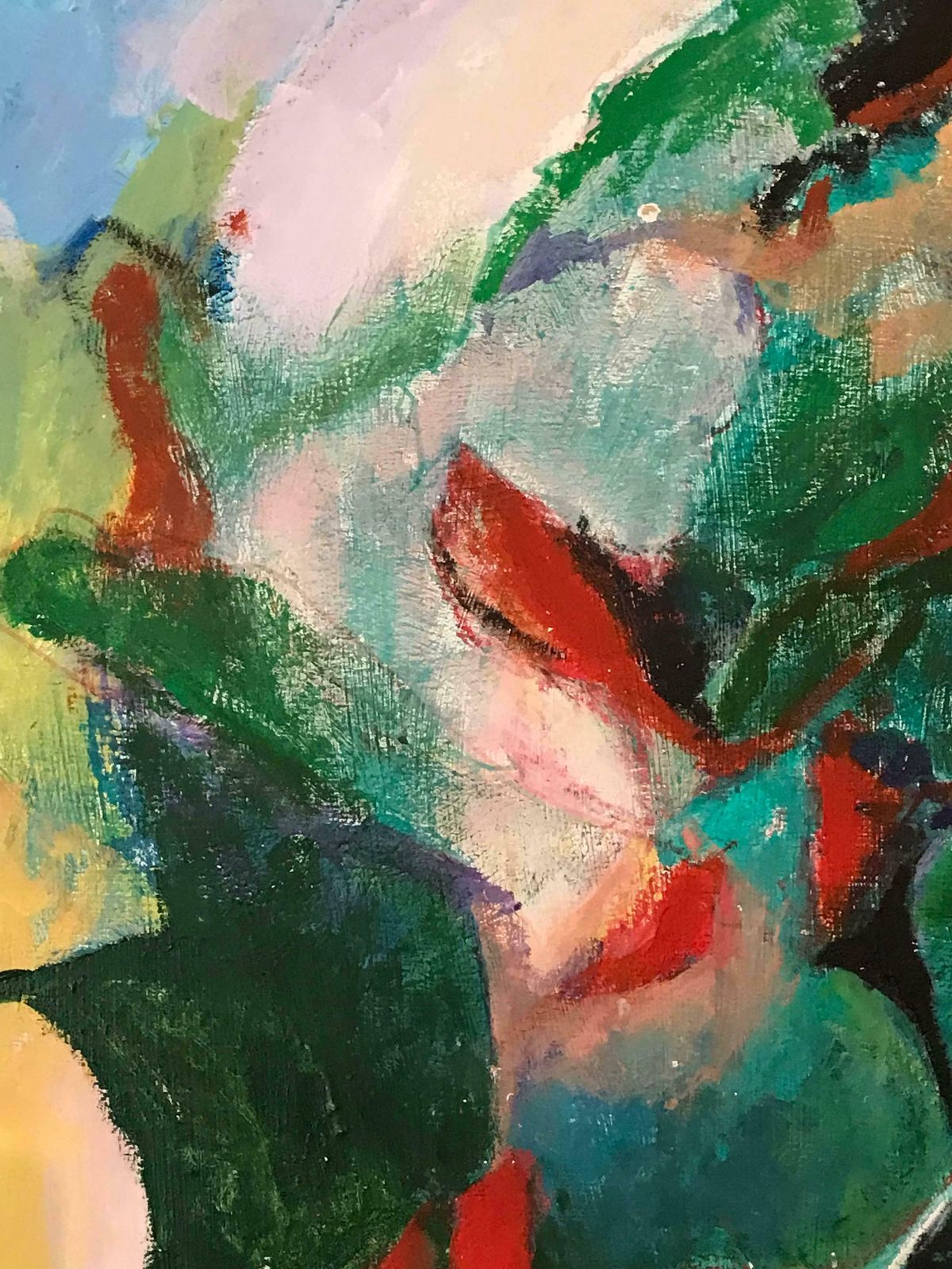 Art Armand Rottenberglarge French Expressionist Abstract Oil Paintingc.1980’s photo