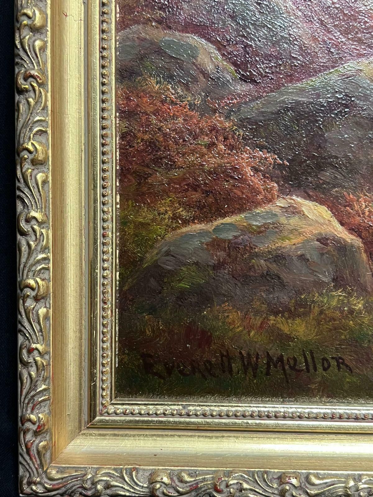 Everett Watson Mellorantique Scottish Oil Autumn Highlands Tranquil Landscape With Sheep Oil Painting photo vinterior