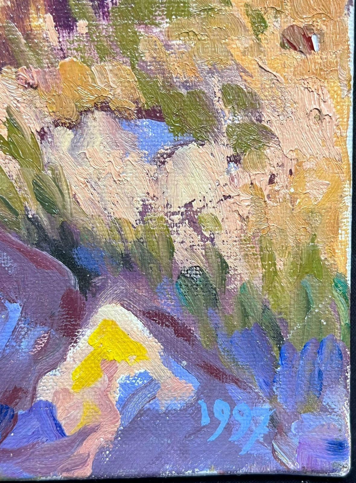 Georges Bordonovelarge French Contemporary Oil Painting Islands In The Sea Off Coastline1997 photo 967.0