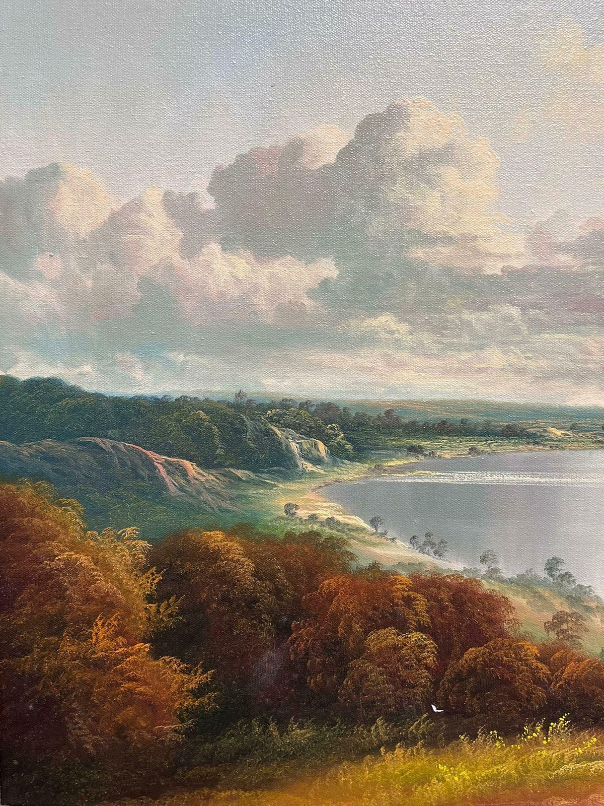Andrew Grant Kurtislarge Traditional English River Woodland Landscape Signed Oil Painting Framed20th Century photo Art