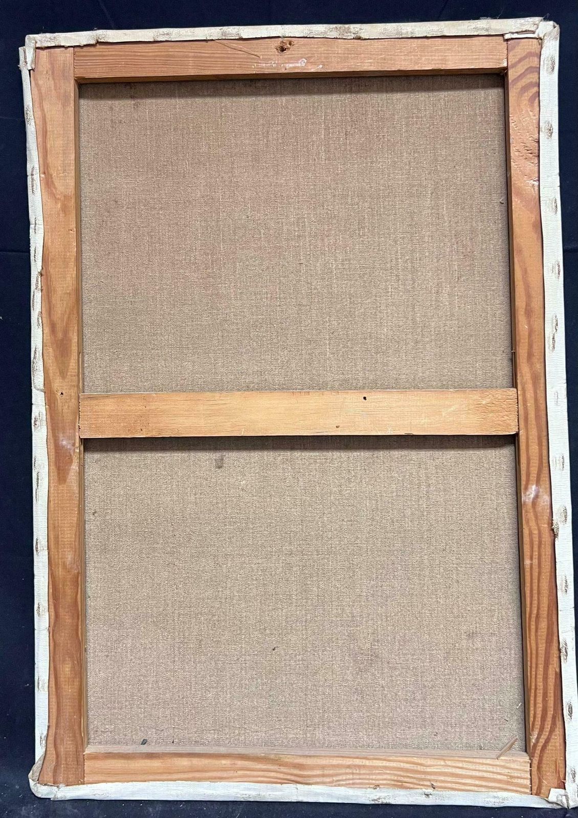 photo furniture Jonathan Zutter (1928 1998)1960's Modernist Portrait Of Woman Monegasque Artist Signed Oil Painting 1960's