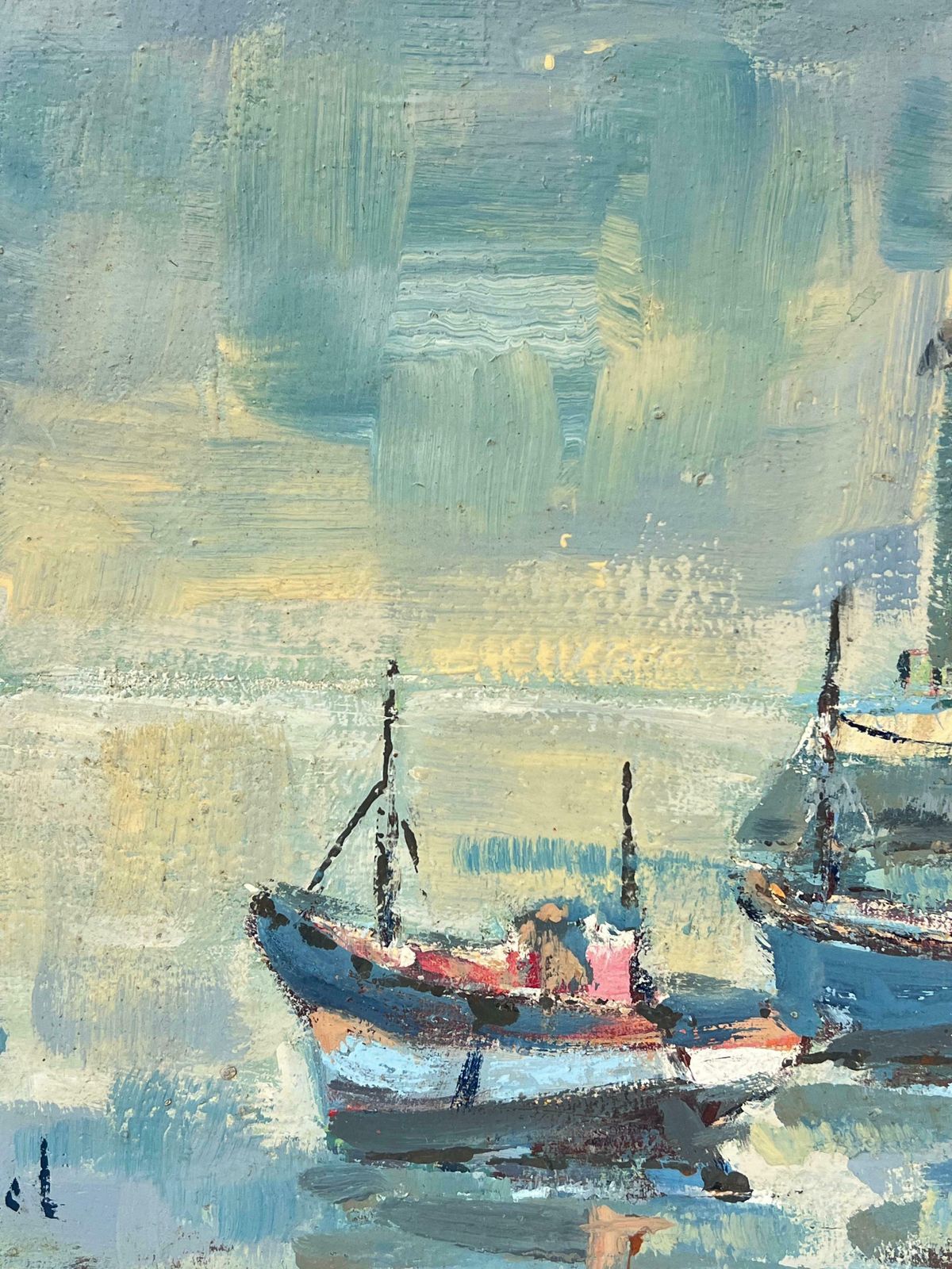 Fanch Lelfishing Boats Moored Beside A Pier And Lighthouses île D'oléron Island20th Century photo Art