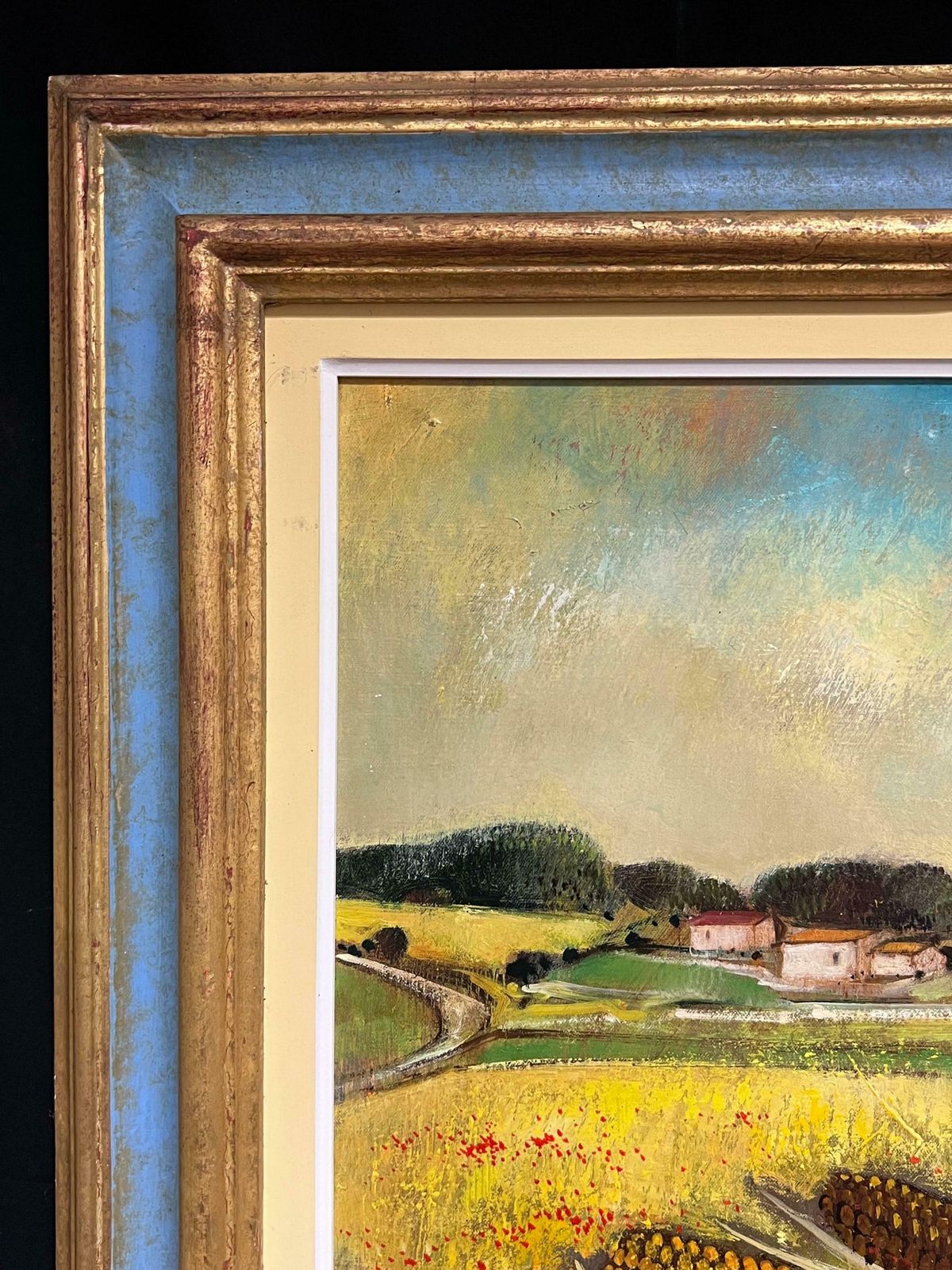 Robert Vernet Bonfortlarge French Modernist Signed Oil Painting Harvest Fruits & Flowers In Provence1987 photo buy