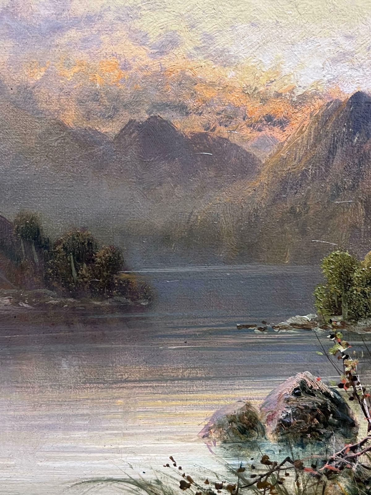 Frank Hider (C. 1861–1933)summers Evening In The Scottish Highlands Antique Oil Painting Sunset Loch View19th Century photo 1502.0