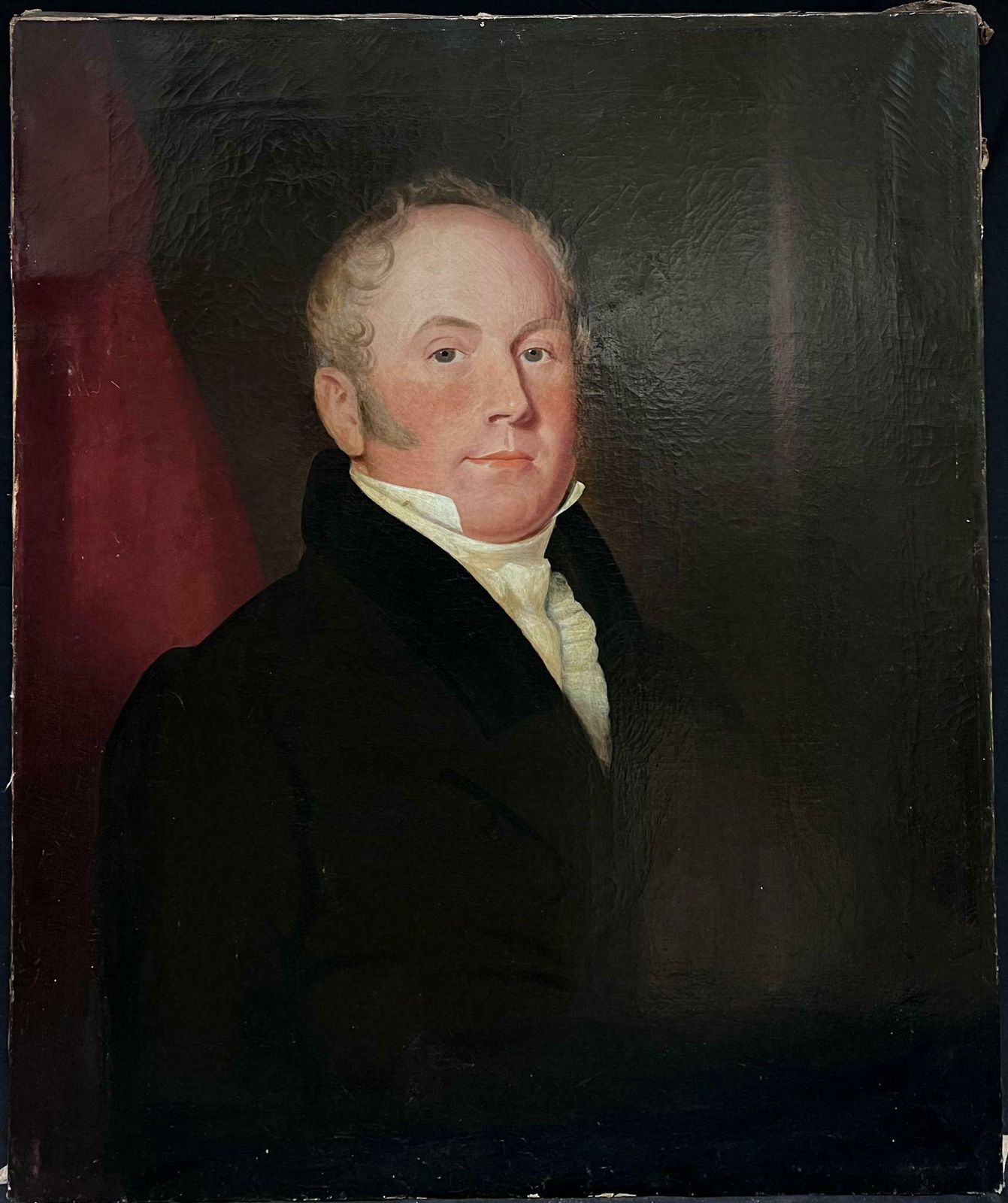 Victorian English19th Century English Victorian Oil Painting On Canvas Portrait Of A Gentleman19th Century photo furniture