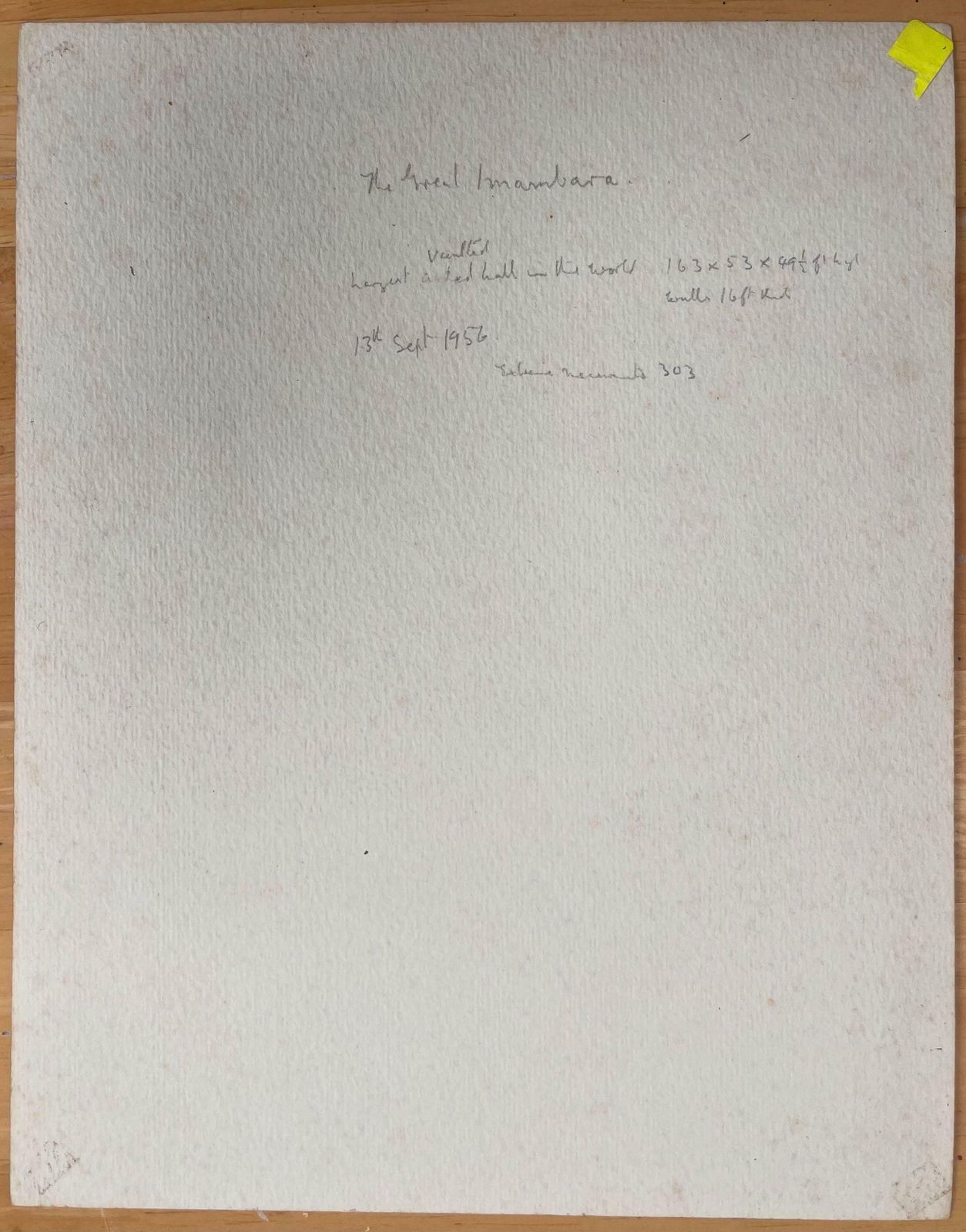 Ian G. Walkerfinely Detailed British Watercolor Topographical Of The Great Imambara1956 photo vinterior
