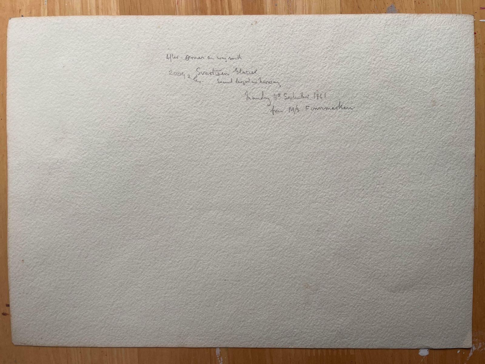 Ian G. Walkerfinely Detailed British Watercolor Topographical Of The Svartisen Glacier1966 photo buy