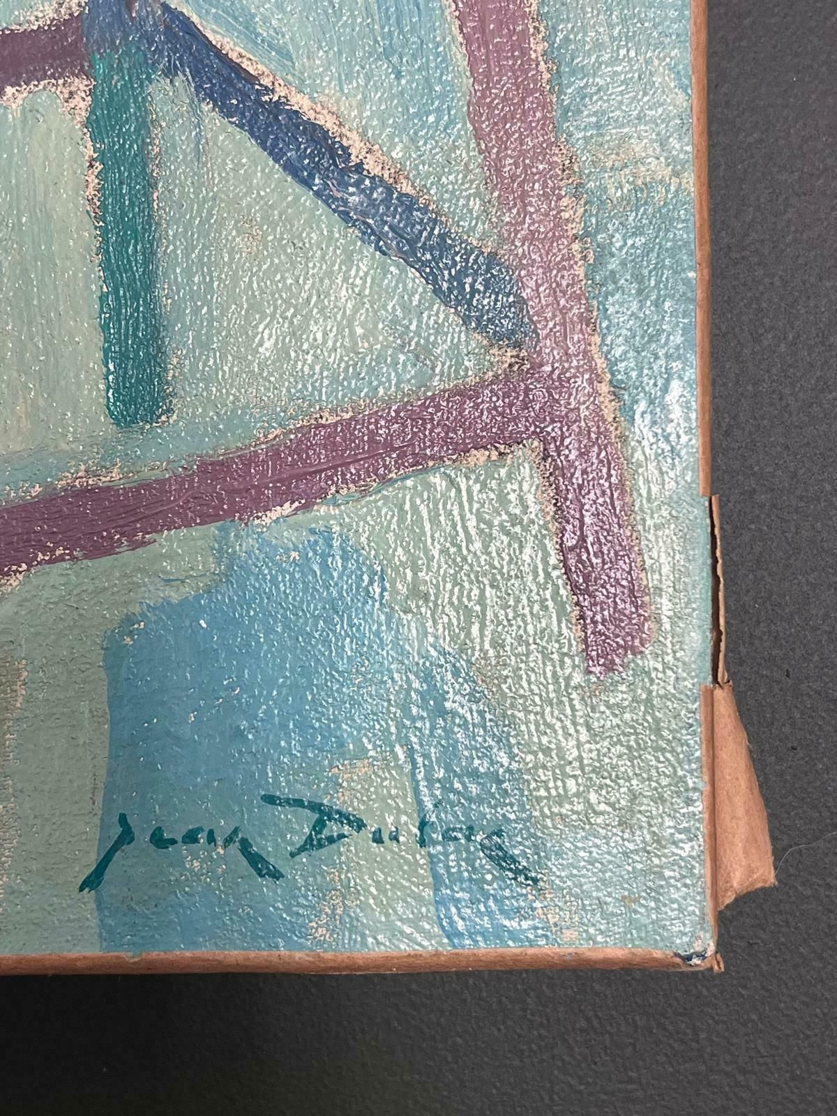 Jean Dulac1950s French Post Impressionist Oil Painting Self Portrait Artist At Easel photo 1227.0