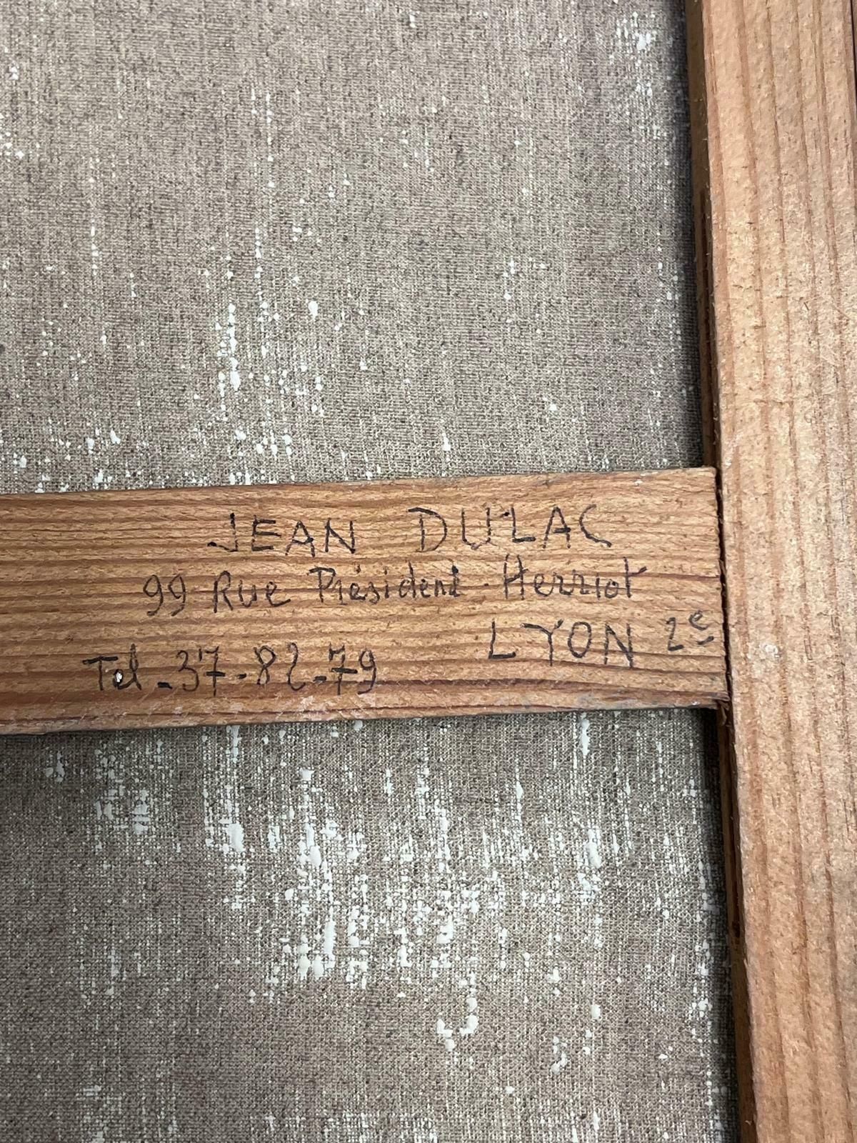 photo furniture Jean Dulac1950s French Post Impressionist Oil Painting Self Portrait Artist At Easel