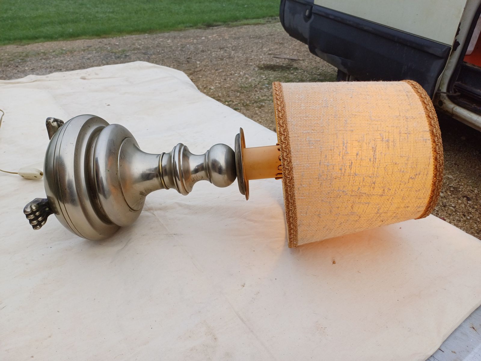 photo for sale 60s Tin Lamp, 1960s, Vintage