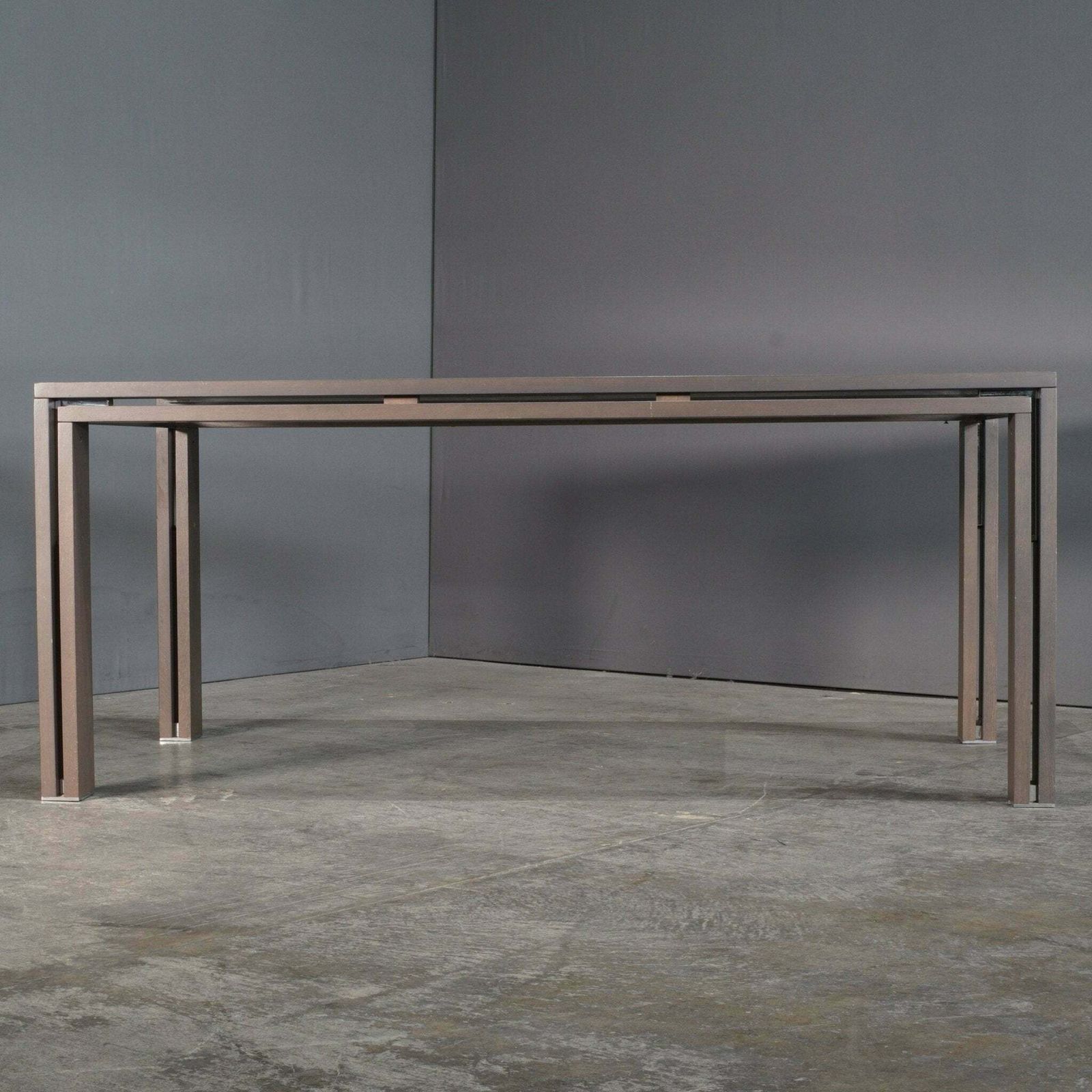 Roche Bobois Anthracite And Smoked Glass Box Dining Table photo for sale