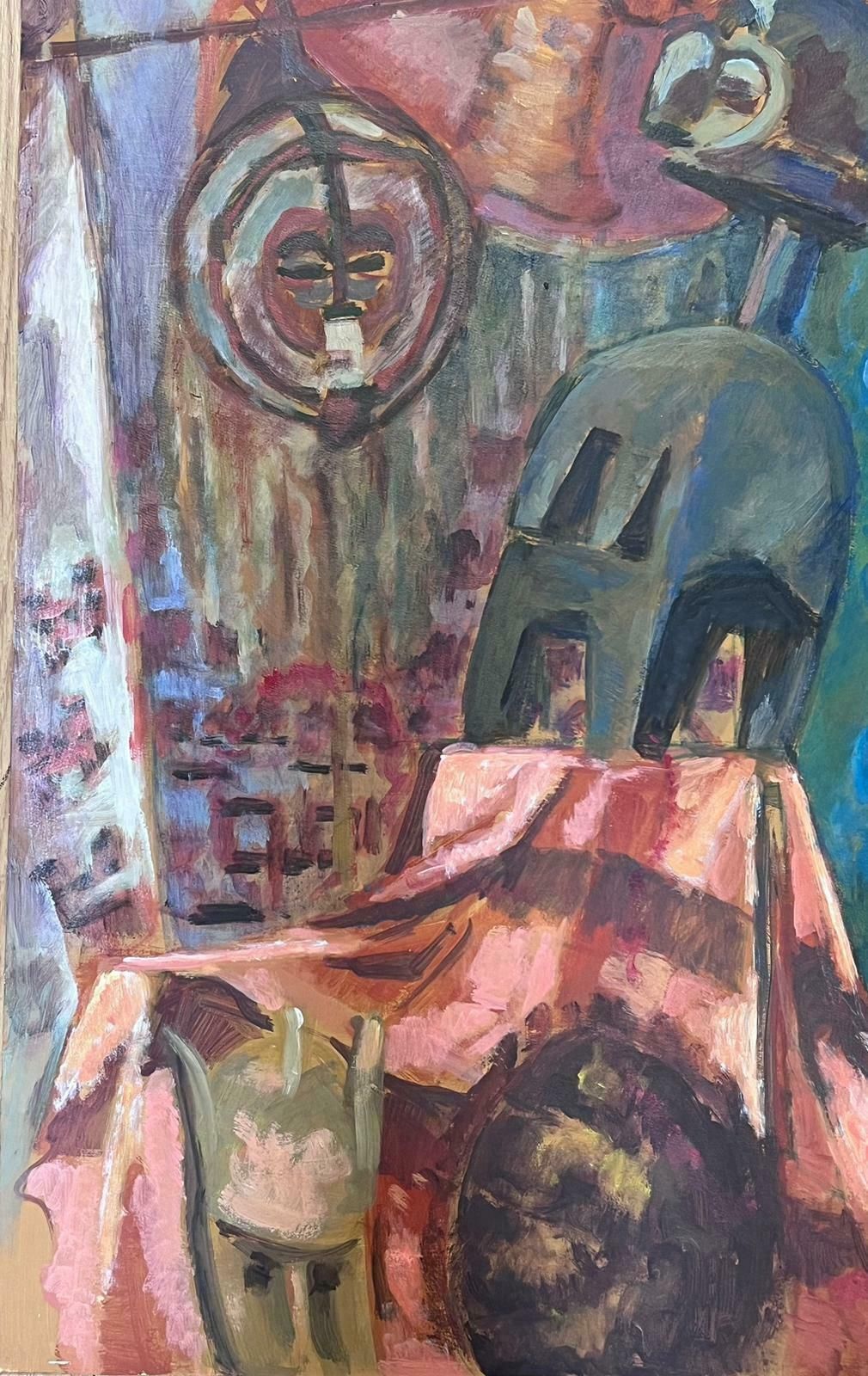 Guy Nicod Robot Parts  Abstract French 20th Century Painting photo for sale