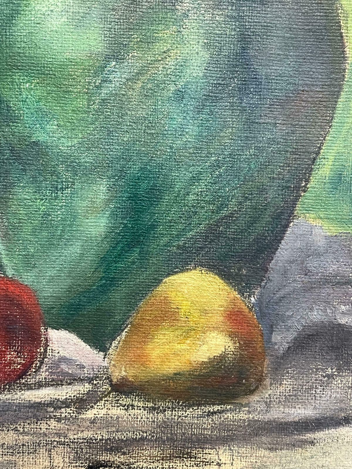 Simone Forge1930's French Impressionist Still Life With Green Jug And Assorted Apples & Pear19th Century photo vinterior