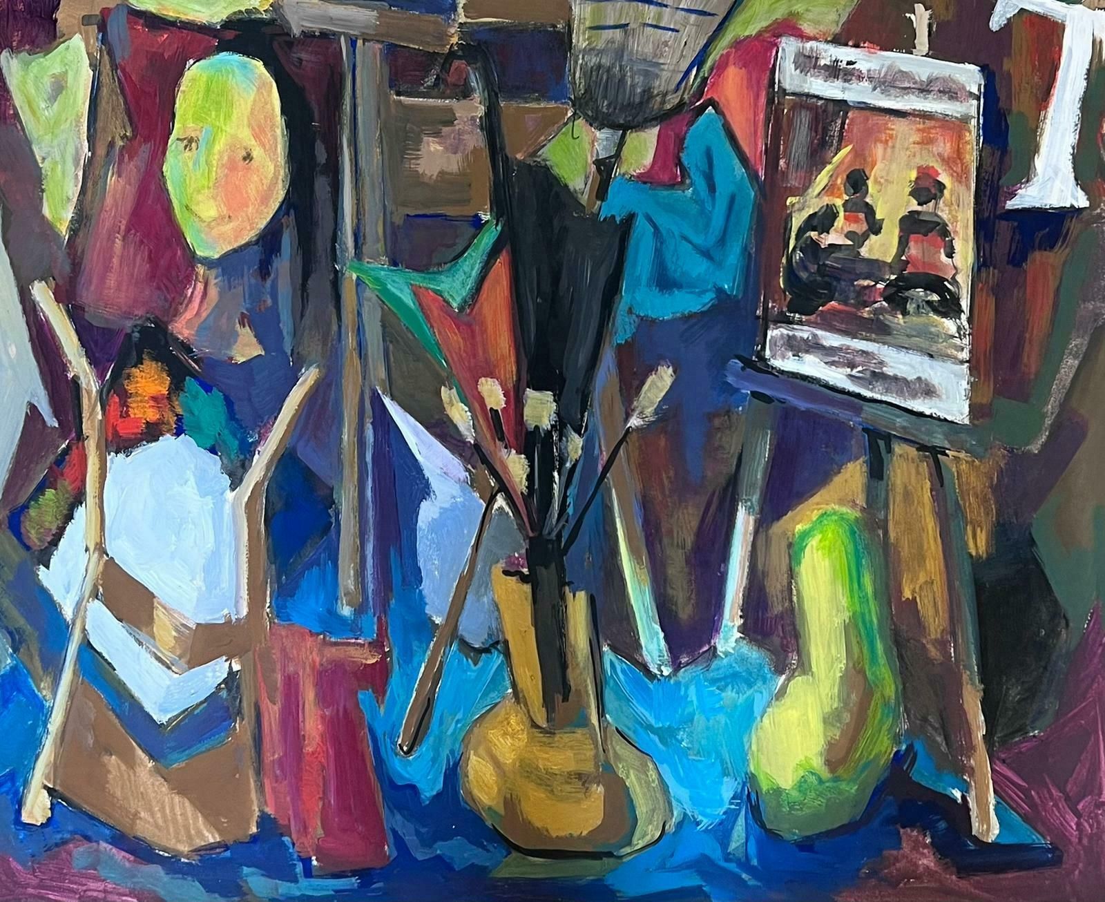 Guy Nicod French 20th Century Modernist Painting Artists Paint Room Still Life