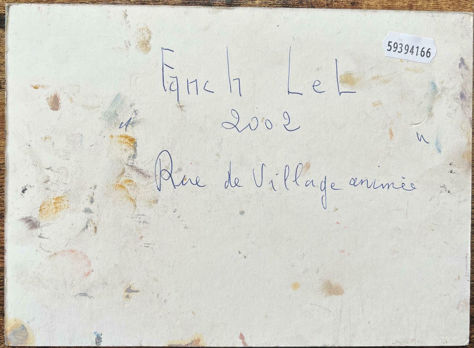 Fanch Lel"Rue De Village Animée" French Oil Painting Of A Village Street Scene2002 photo buy