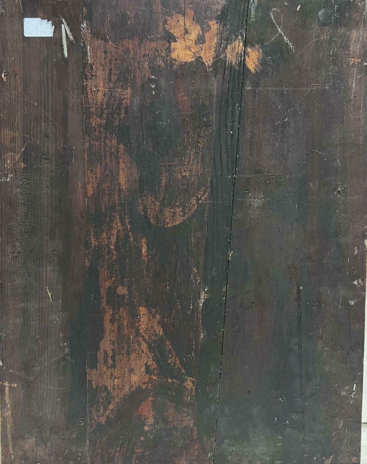 French 1800'slarge 1800's French Oil On Wood Panel Portrait Of A Rugged Dressed Man photo vintage