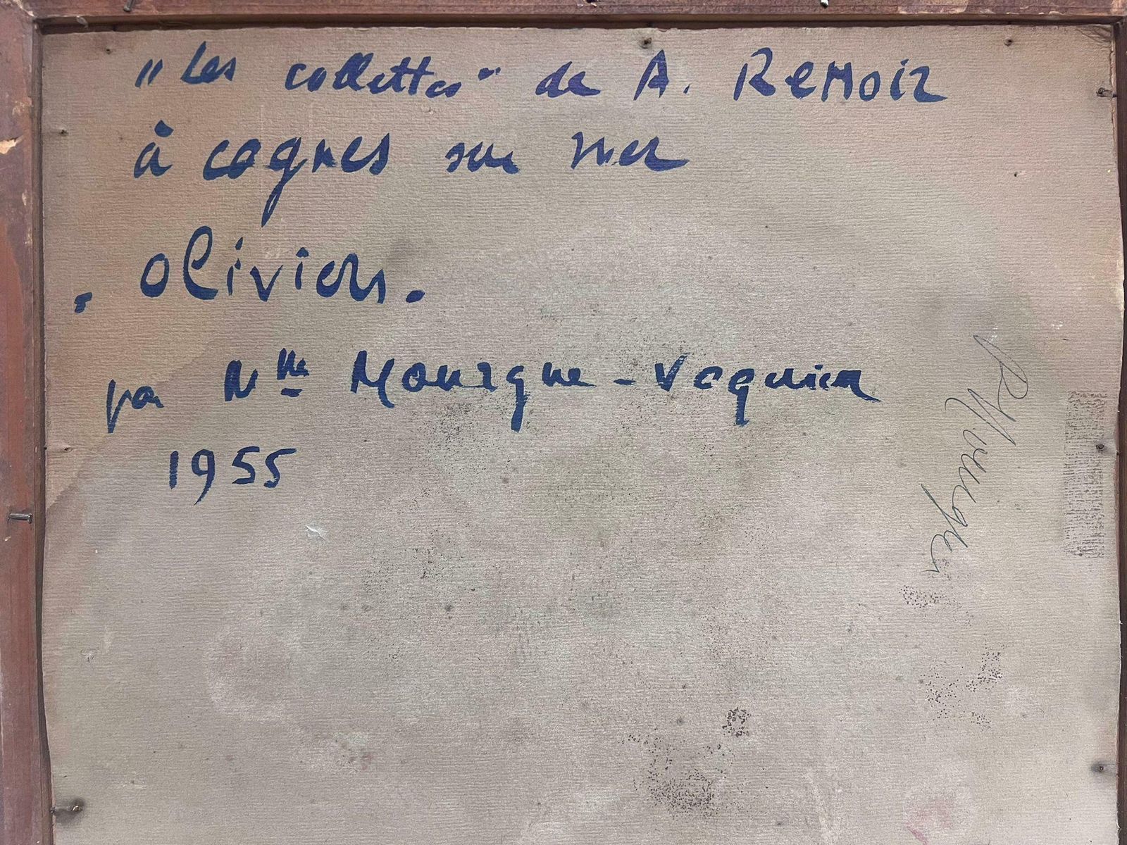 French School1950's French Impressionist Signed Oil View Renoirs Garden Cagnes Sur Mer France1955 photo vintage